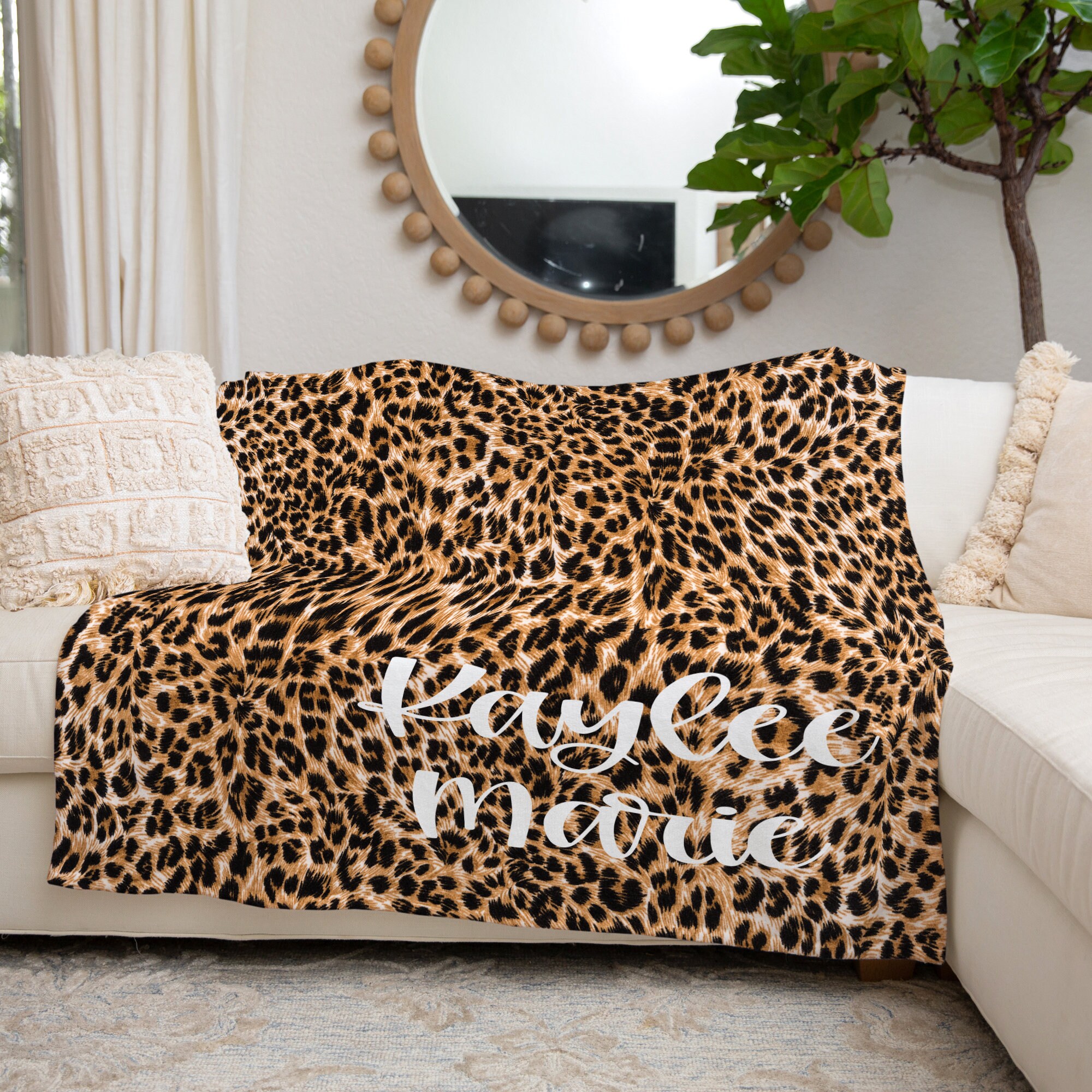 Cheetah Blanket Personalized Blanket For Kids Cozy Blanket Etsy