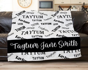 Custom Blanket With Name, Name Blanket Adult, Kids Name Blanket, Family Name Blanket, Personalized Baby Blanket With Name, Toddler Gift