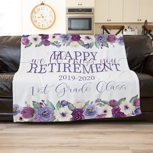 Teacher Blanket, End Of The Year Teacher Gift, Daycare Teacher Gift, Teacher Retirement Gift, Personalized Teacher Retirement Gift
