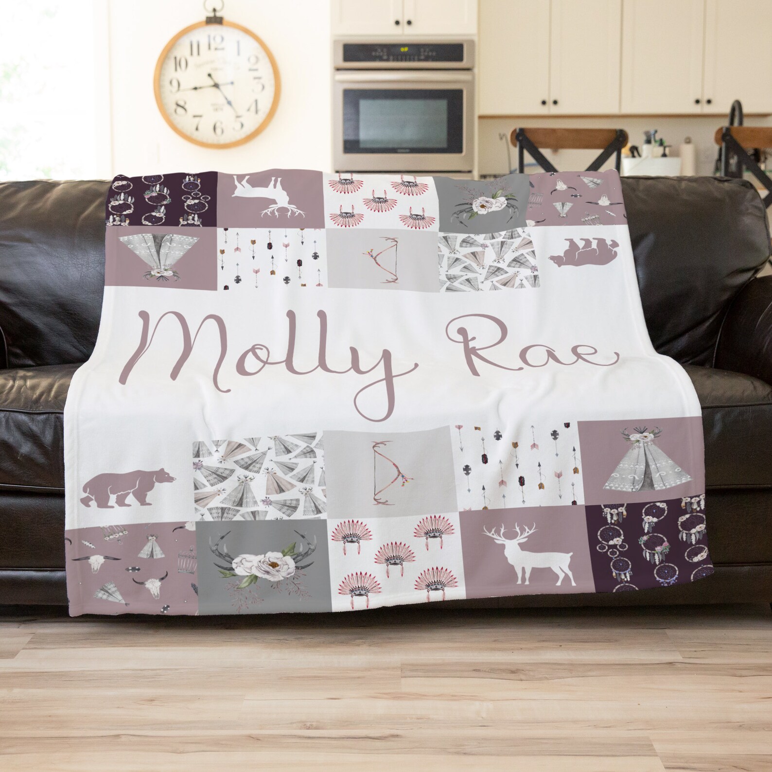 Woodland Blanket Personalized Baby Blankets Deer Baby Etsy