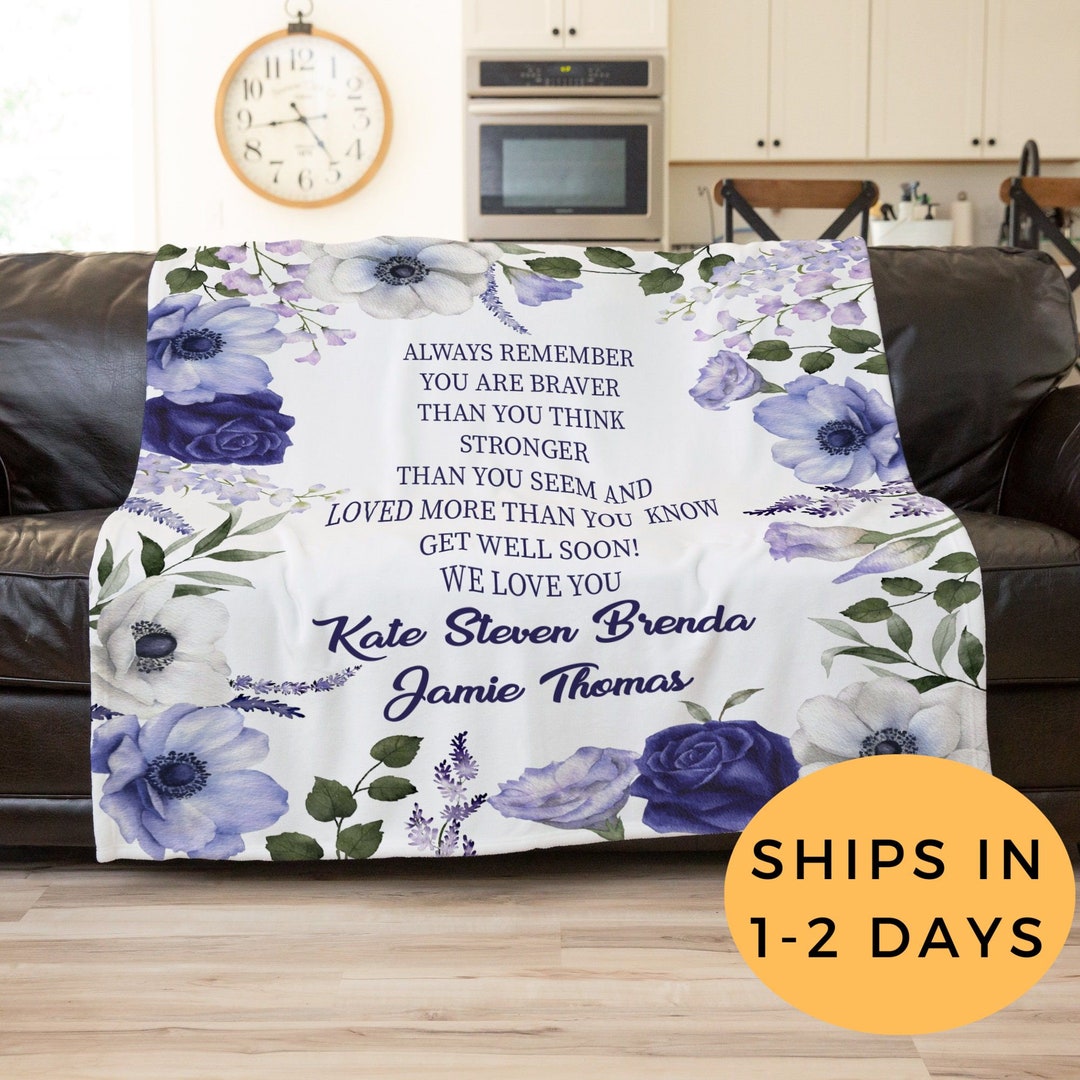 Get Well Soon Blanket Get Well Soon Gift Sick Girl Gift Etsy