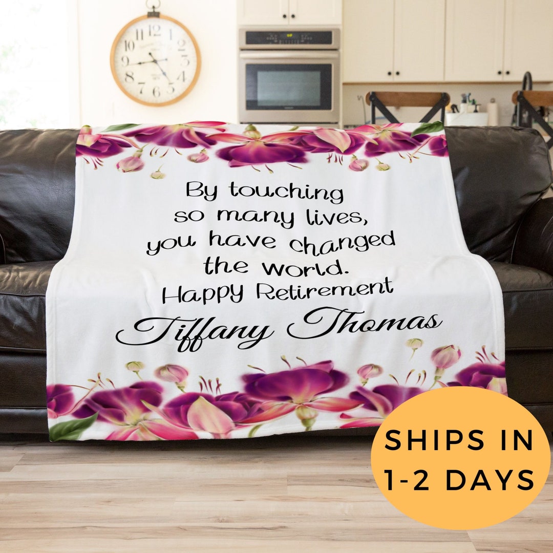 Retirement Throw Blanket Retirement Gift Ideas Coworker Etsy