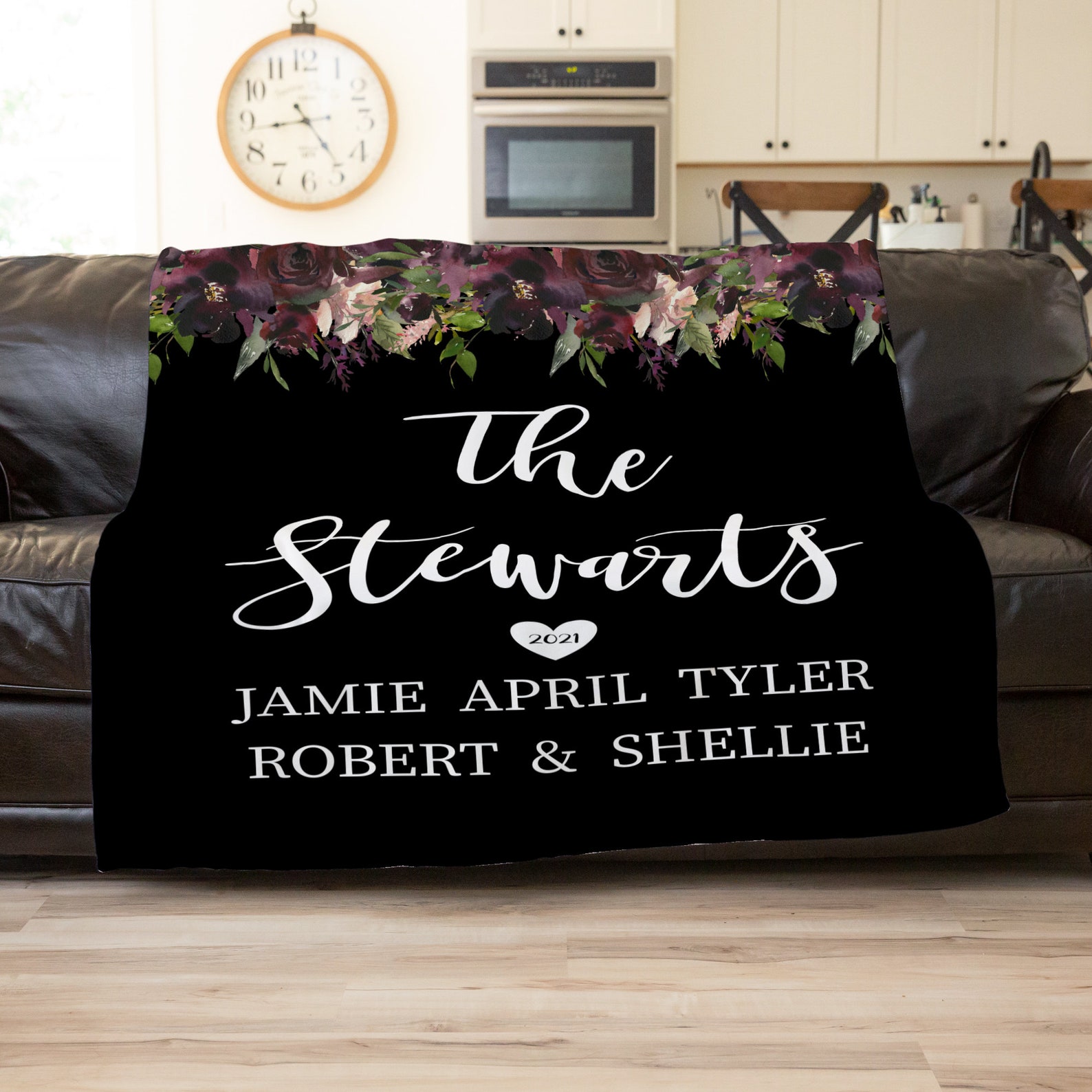 Family Established Last Name Blanket Personalized Blanket Etsy