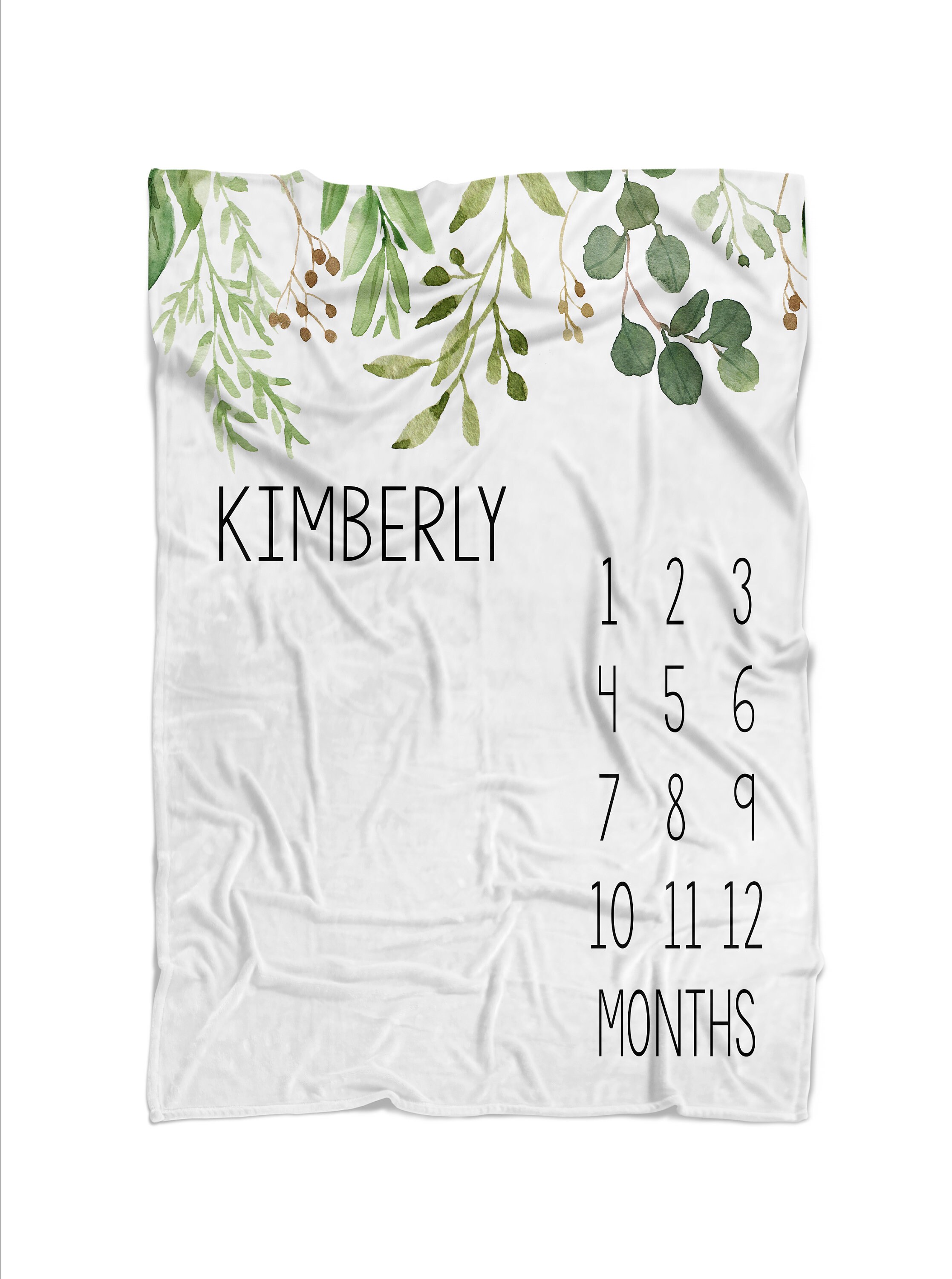 Milestone Blanket Custom Baby Blanket Minky Personalized Etsy