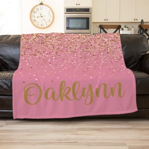 Sparkle Blanket, Personalized Blanket, Custom Name Blanket, Teen Girl Gift Ideas, Toddler Nap Blanket, Baby Shower Gifts, Adult Name Blanket