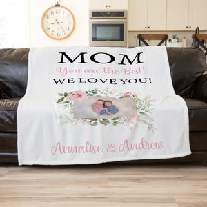 Photo Blanket Mom, First Mothers Day Gift, I Love You Mom Blanket, Personalized Blanket Mom, Throw Blanket For Mom, Mothers Day Gift Ideas