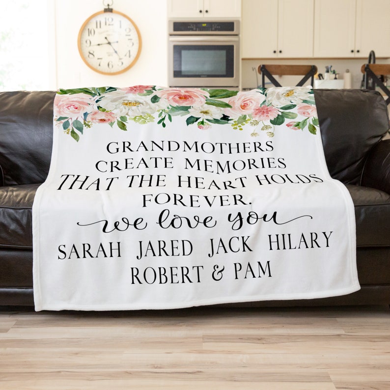 Grandma Blanket Personalized Blanket For GrandmaGrandmother Etsy