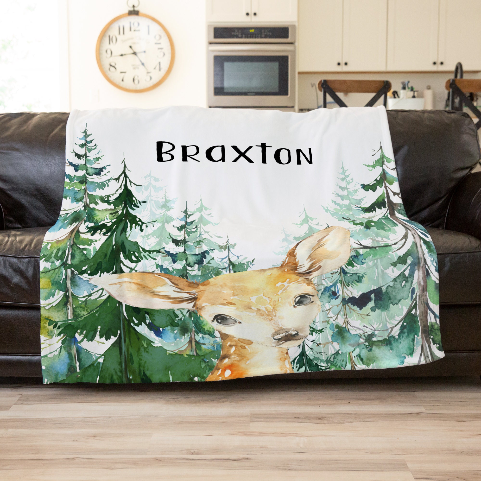 Deer Blanket Baby Deer Blanket Baby Boy Custom Blanket Kids Etsy