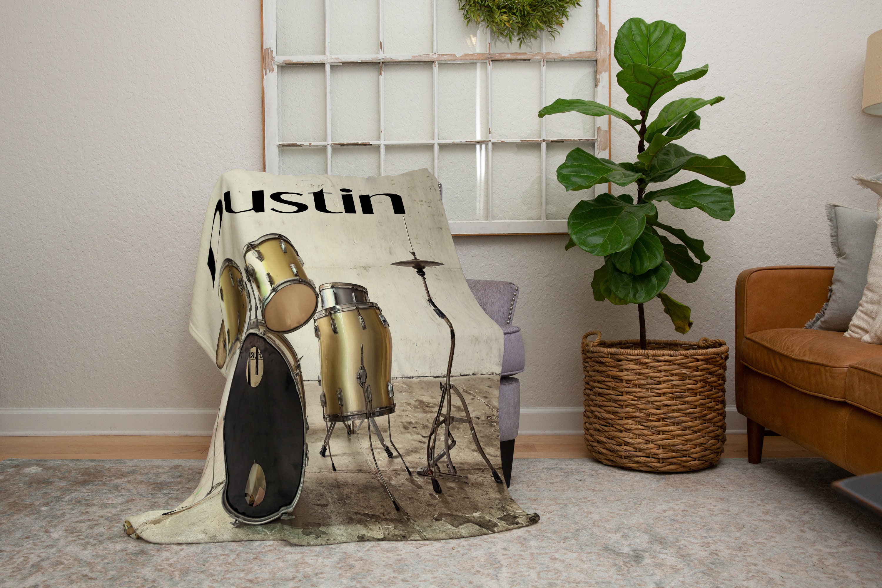 Personalized Music Blanket Drum Blanket Music Lover Gift For Etsy