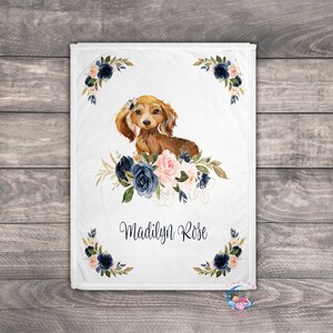 Long Haired Dachshund, Dog Blanket Personalized, Dog Lover Gift, Custom Blanket Dog, Colorful Throw Blanket, Boho Throw Blanket