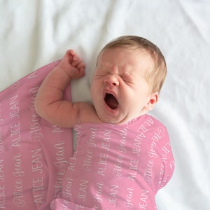 Baby Name Swaddle, Baby Custom Name Swaddle, Swaddle Blanket Girl, Personalized Baby Boy Swaddle, Newborn Swaddle,ComingHome Swaddle Blanket