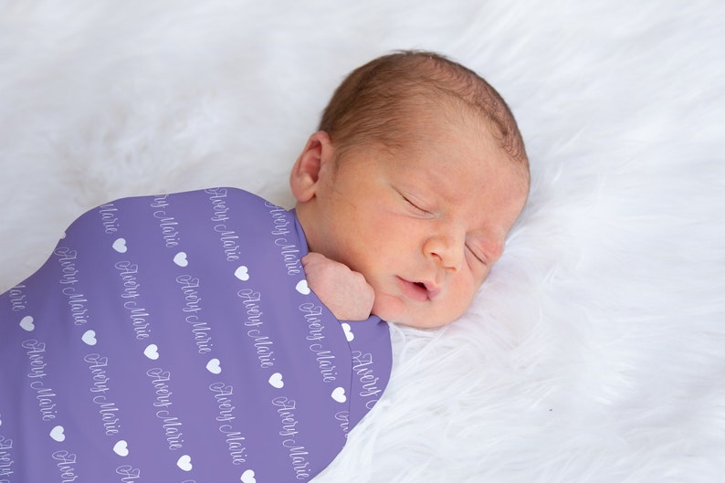 Heart Swaddle, Personalized Newborn Swaddle, Custom Baby Swaddle, Customized Swaddle, Baby Shower Gift, Newborn Swaddle, Gift From Aunt image 6