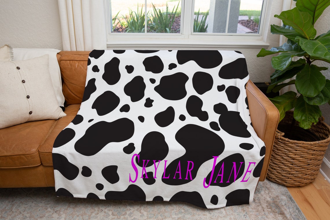 Cow Blanket Cow Blanket Adult Cow Blanket Newborn Etsy