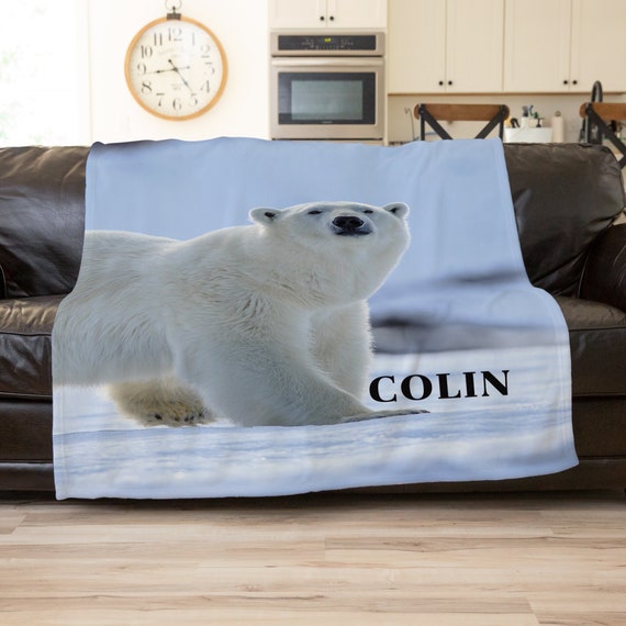 Polar Bear Blanket Personalized Blanket for Adults Customized Blanket Throw Blanket for Couch Sofa Throw Blanket teenager Christmas Gift Etsy Canada