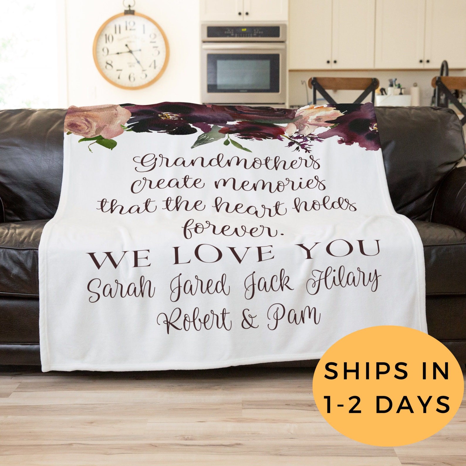 Grandma Blanket Personalized Blanket for Grandma Great Etsy