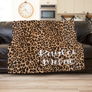 Cheetah Blanket, Personalized Blanket For Kids, Cozy Blanket, Personalized Unique Gifts, Nap Blanket, Best Friend Birthday Gift