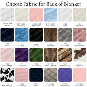 choose fabric for back of blanket
