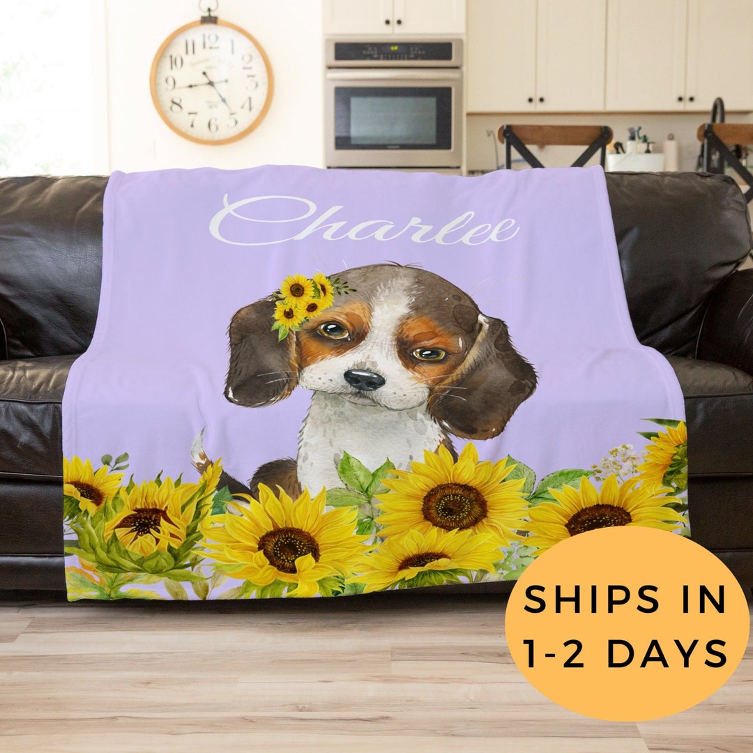 Dog Blanket Personalized Dog Blanket Baby Name Blanket Etsy