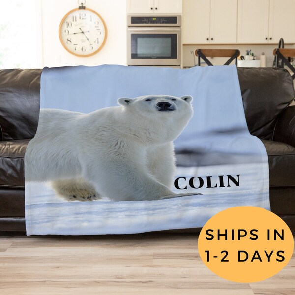 Polar Bear Blanket Etsy