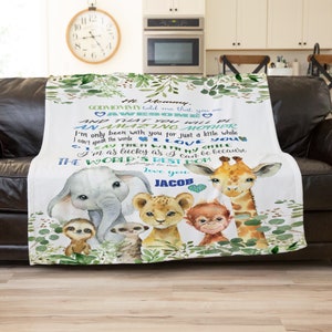 Mom Blanket, Grandma Blanket, Personalized Blanket For Grandma, Personalized Family Blanket, Mother&#39;s Day Gift, Gift For Mom