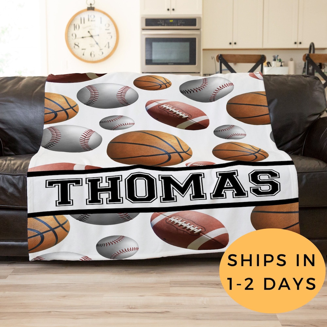 Sport Blanket, Custom Toddler Blanket, Personalized Soft Blanket Adult