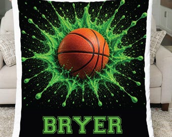 Basketball Lover Personalized Blanket – Custom Athletic Gift