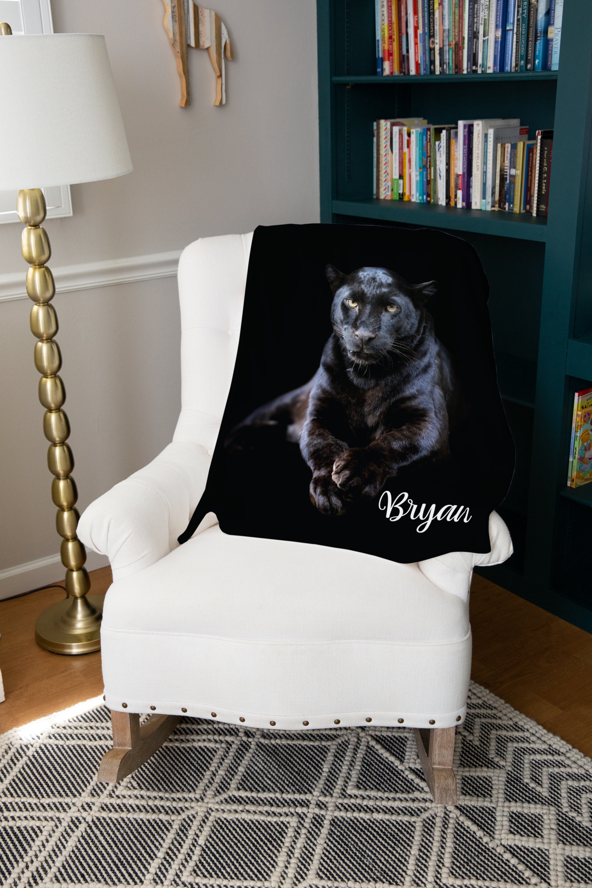 Black Panther Blanket Black Panther Decor Personalized Etsy