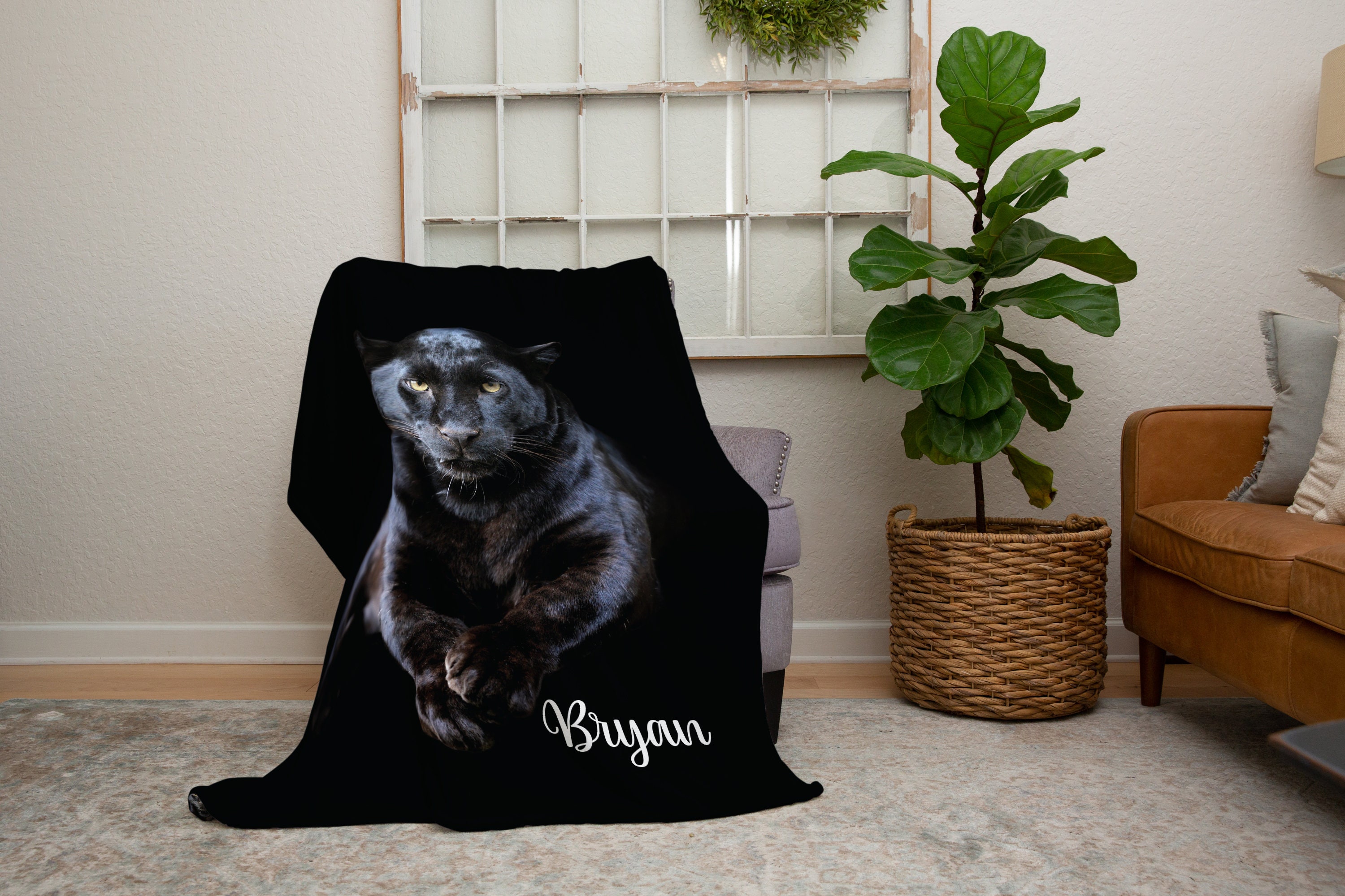 Black Panther Blanket Black Panther Decor Personalized Etsy