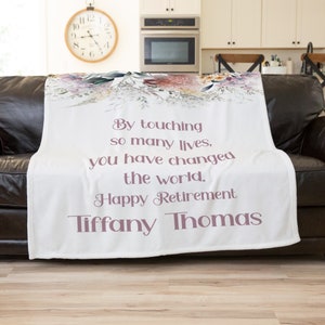 Retirement Throw Blanket, Retirement Gift Ideas, Coworker Leaving, Dentist Retirement, Mom retirement, Retirement Present, Personalized