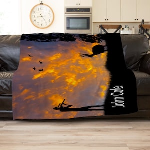 Hunter Blanket, Deer Hunter Gift, Personalized Hunting Gifts, Hunting Gifts For Men, Gifts For Him Christmas Hunter, Boys Hunting Present