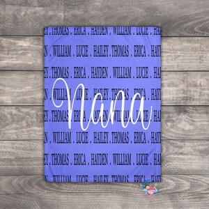 Mom Blanket, Grandma Blanket, Personalized Blanket For Grandma, Personalized Family Blanket, Mother&#39;s Day Gift, Gift For Mom