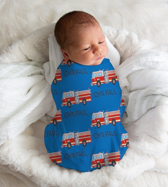 Fire truck swaddle blanket hotsell