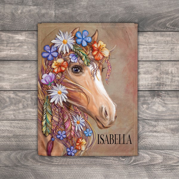 Horse Gifts For Girl, New Home Housewarming Gift Personalized, Custom Blanket Adult, Horse Gifts For Women, Horse Baby Blanket