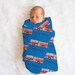 Mudpie - Fire Truck Swaddle Blanket & Rattle