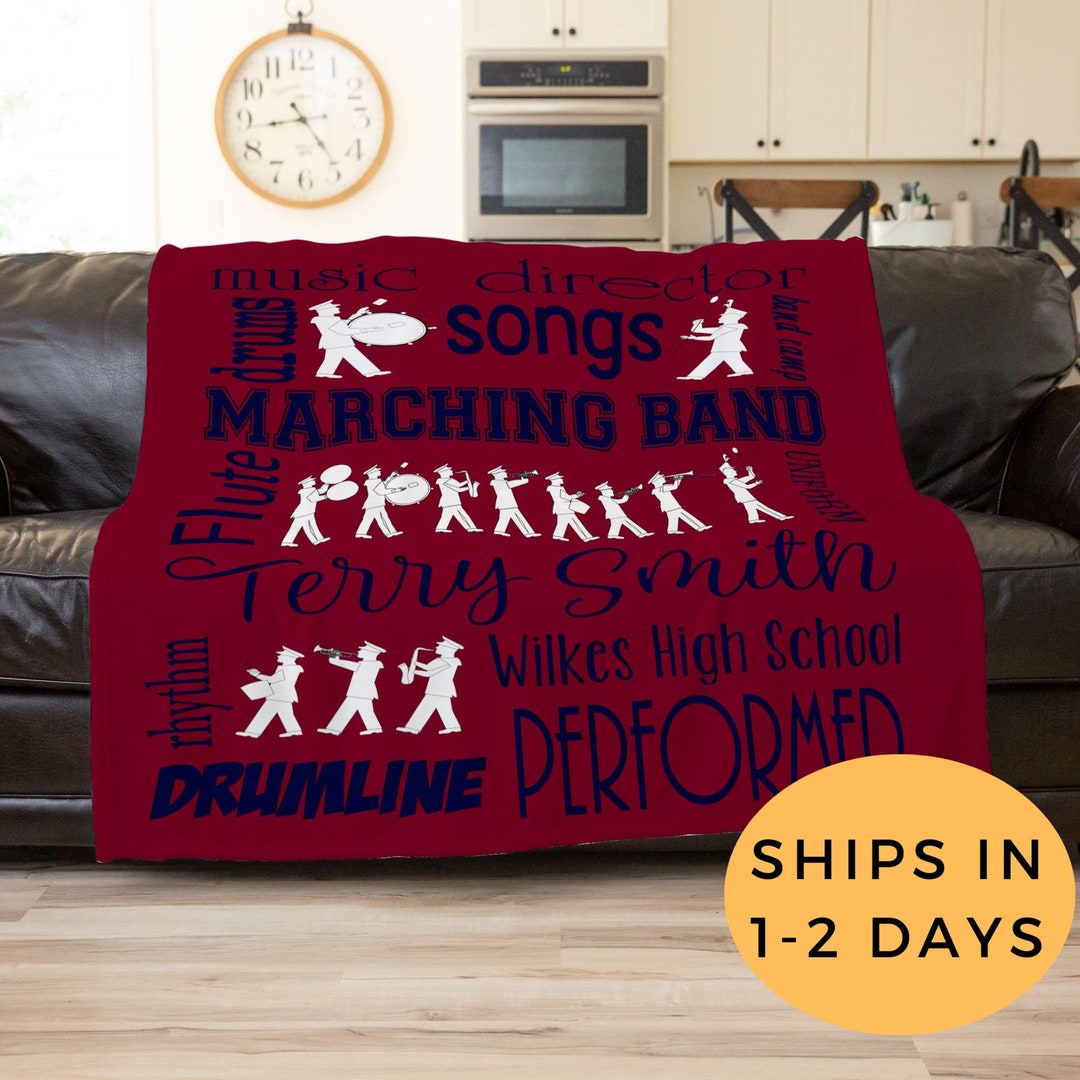 Marching Band Blanket Marching Band Gifts High School Etsy