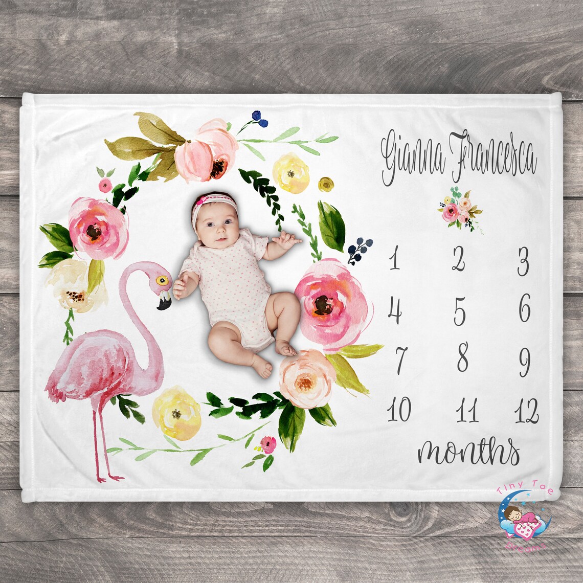 Milestone Blanket Monthly Baby Blanket Baby Age Blanket Etsy