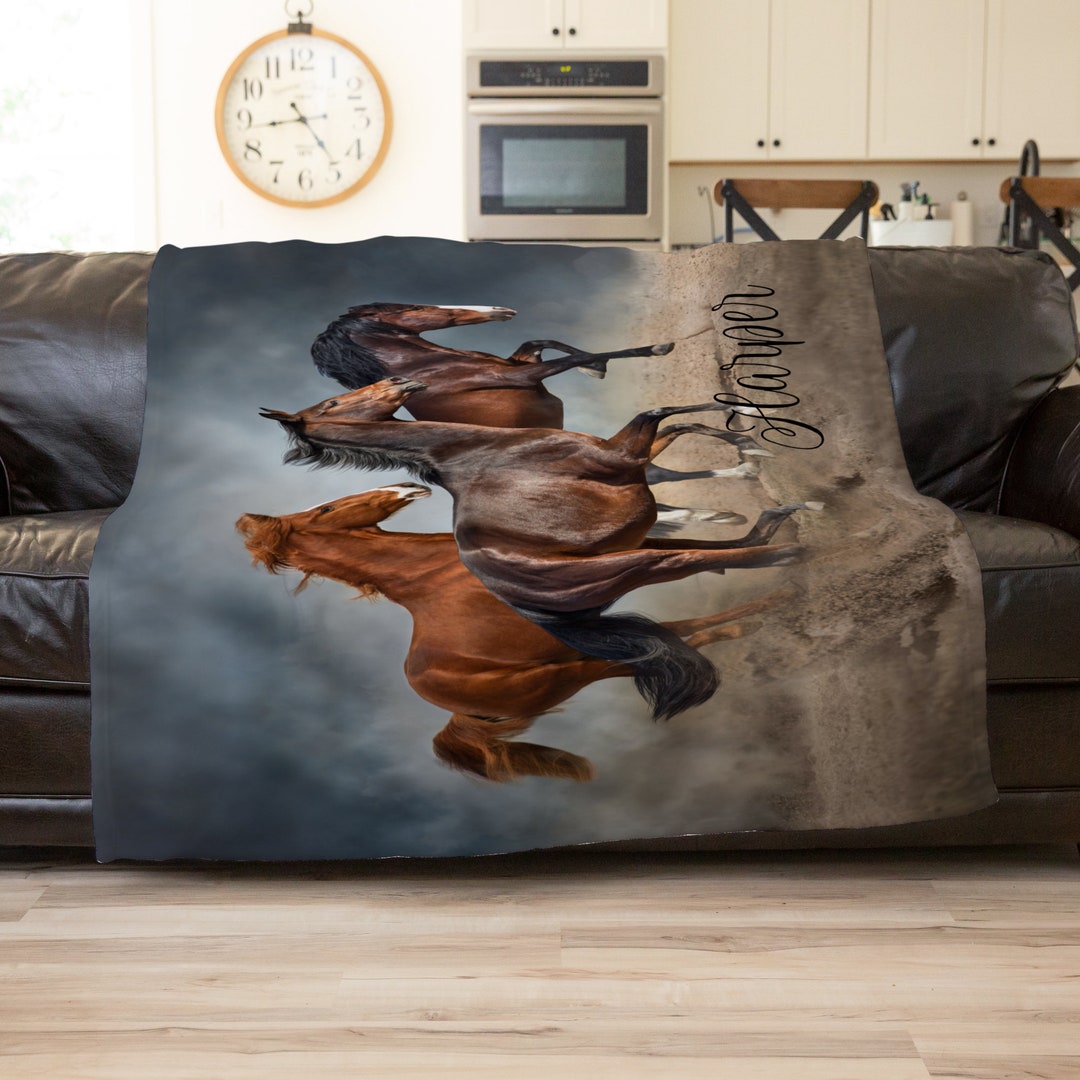 Boys Horse Blanket Horse Lovers Gifts Horse Baby Blanket Horse Blanket for Kids 21 Birthday Gift Women Personalized Horse Throw Adult Etsy Canada