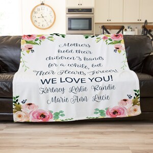 Throw Blanket For Mom, Mom Christmas Gift From Daughter, Step Mom Christmas Gift, Mom Blanket, Mothers Throw Blanket, Custom Blanket