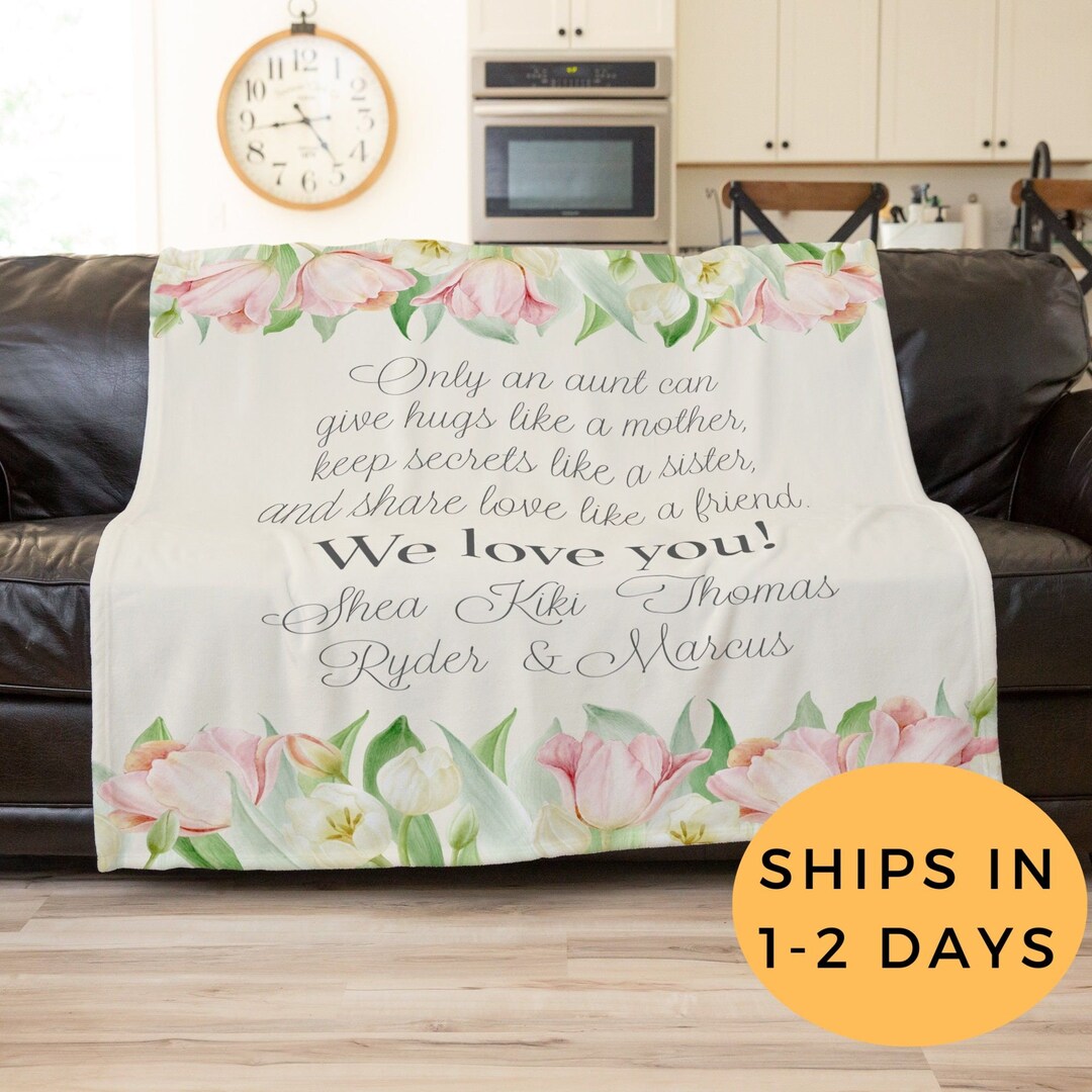 Personalized Blanket for Aunt Aunt Gifts From Nephew Happy Etsy