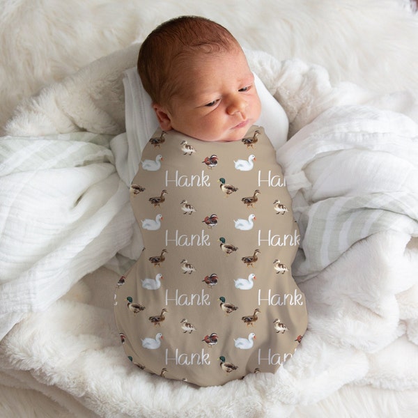Mallard Duck Swaddle, Duck Swaddle Baby Blanket, Duck Hunter Blanket, Duck Nursery Theme, Duck Baby Shower Gift, Infant Blanket, Photo Prop