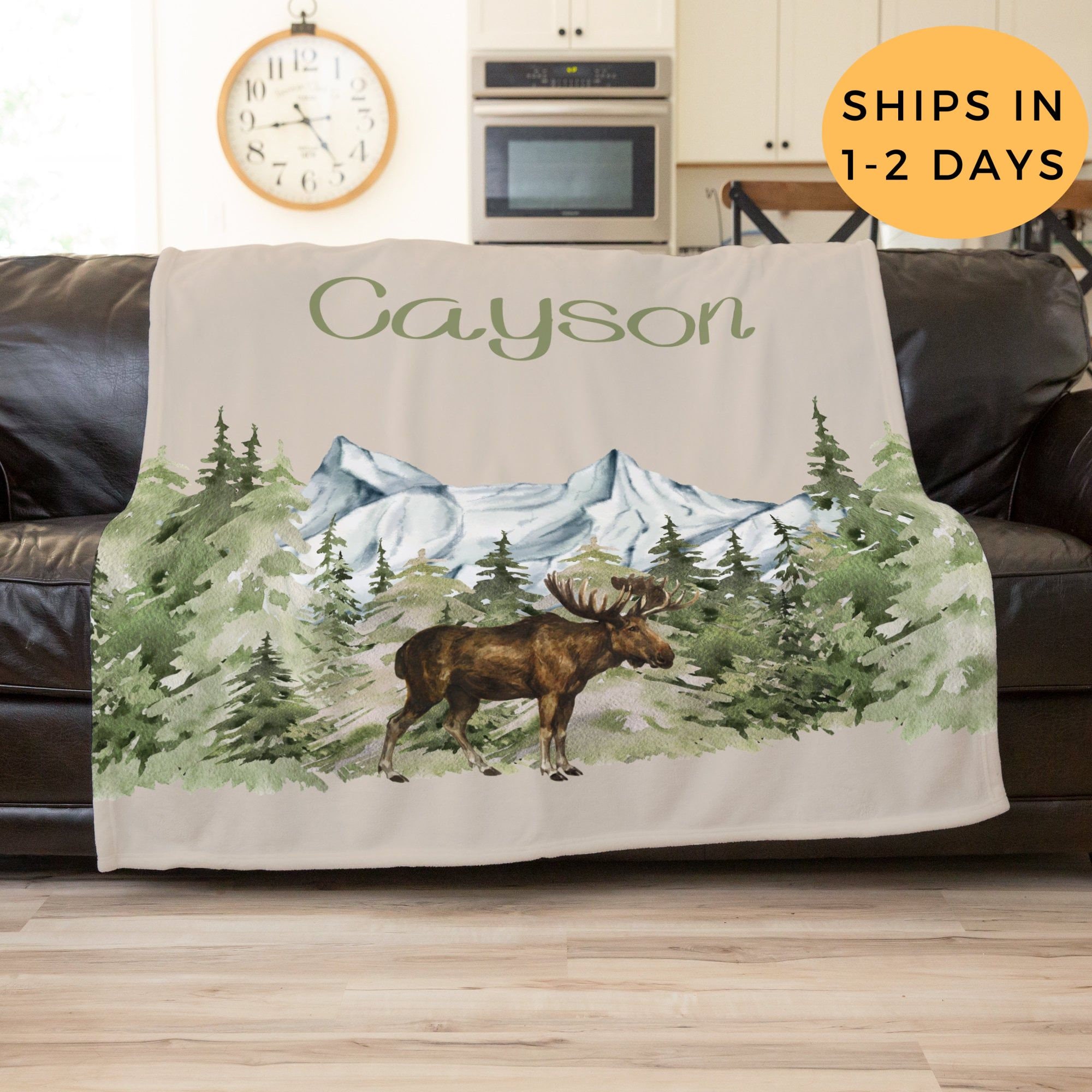 Moose Blanket Moose Gift Moose Nursery Young Adult Gift