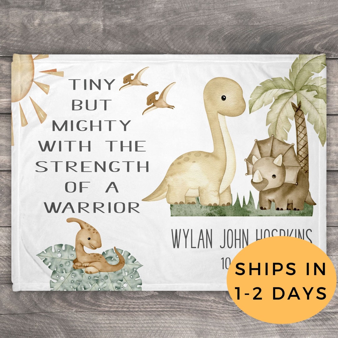 Tiny but Mighty NICU Dinosaur Baby Shower Hospital Blanket Etsy