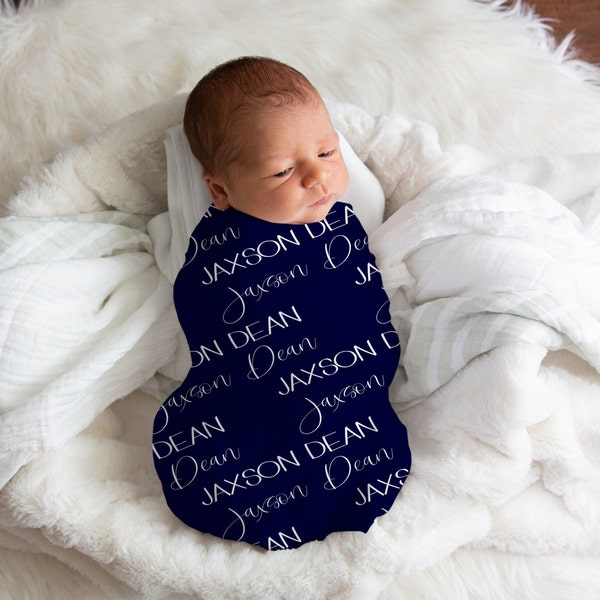 Name Swaddle, Customized Swaddle, Personalized Swaddle Blanket, Baby Swaddle Boy, Custom Name Blanket, Newborn Baby Shower Gift