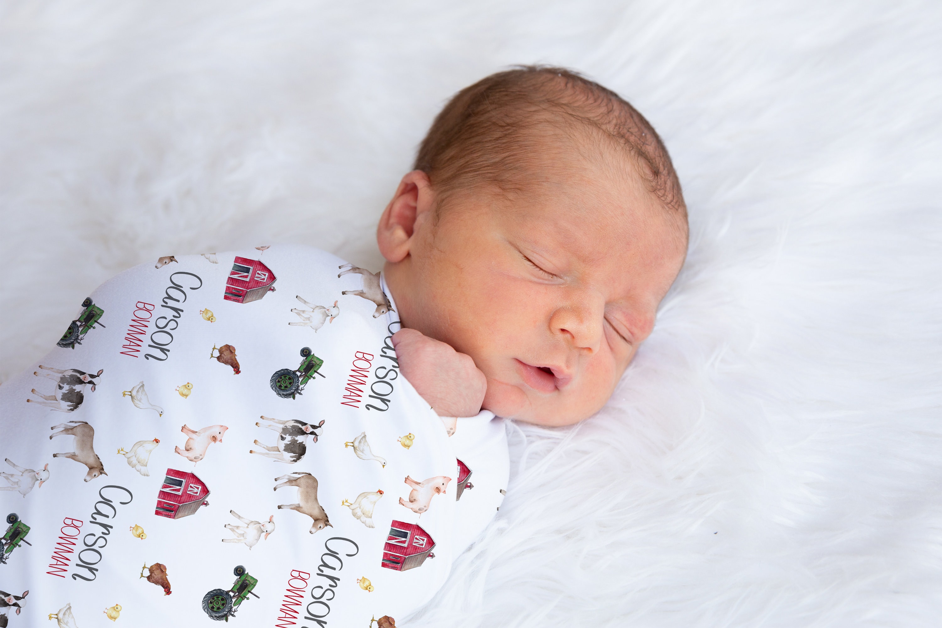 Bamboo Swaddle Blanket (Pumpkin Farm Print)