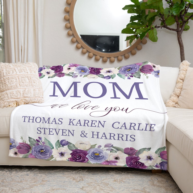Nana Blanket Grandma Blanket Personalized Mom Blanket Etsy