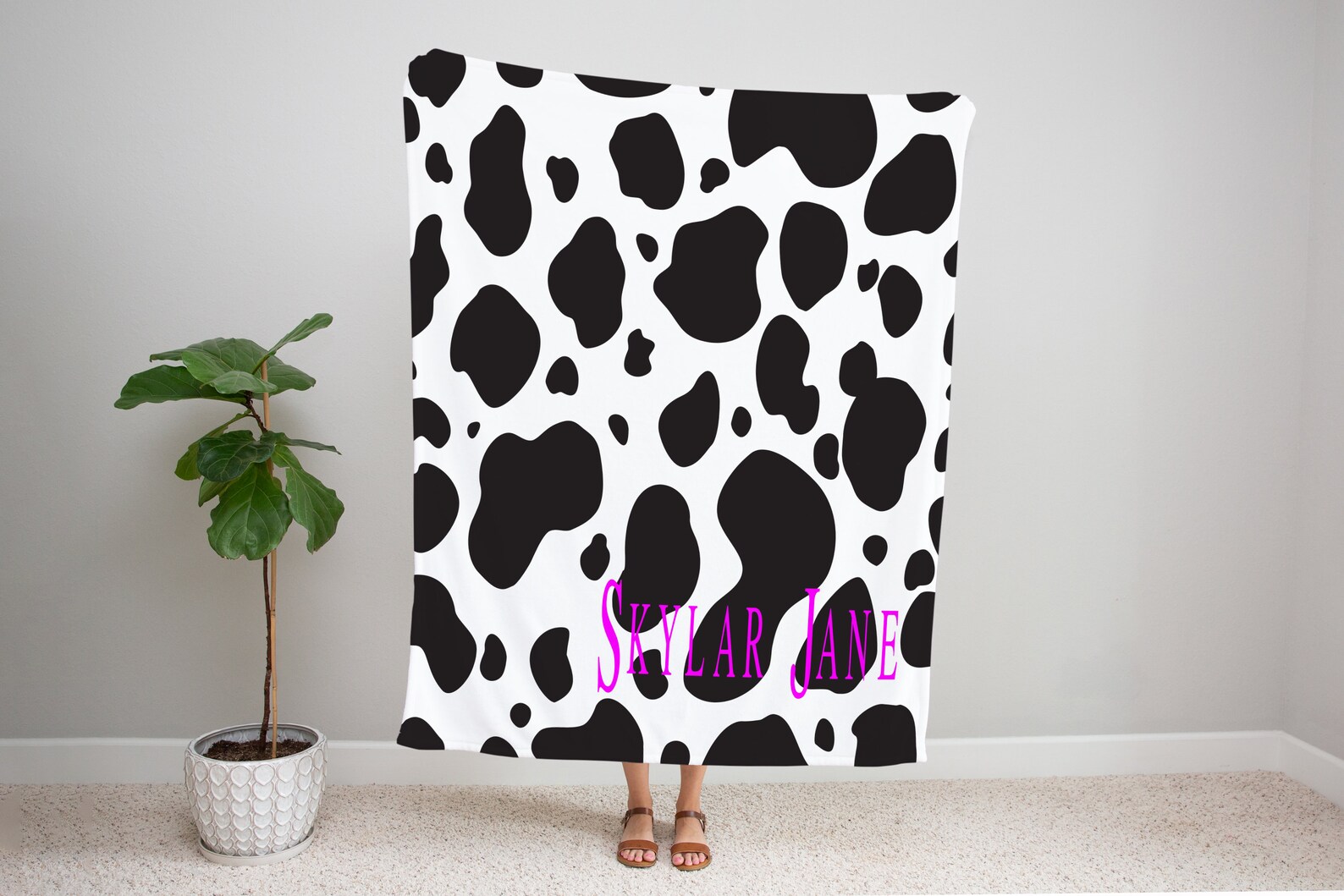 Cow Blanket Cow Blanket Adult Cow Blanket Newborn Etsy