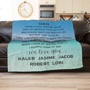 Dad Blanket, Pops Fathers Day Gift, Grandfather Fathers Day Gift, Fathers Day Gift From Kids, 50th Birthday Dad, 80th Birthday Gifts For Dad