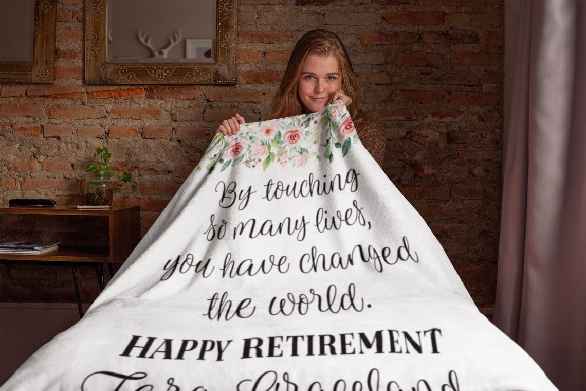 Personalized Blanket For Retirement Retirement Gifts For Etsy