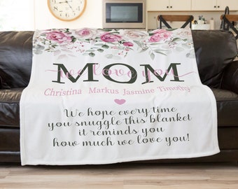 First Mothers Day Gifts, Blanket For Mom, Personalized Blanket For Mom, Mother's Day Special Gift For Mom, Long Distance Mom Gift, Nana