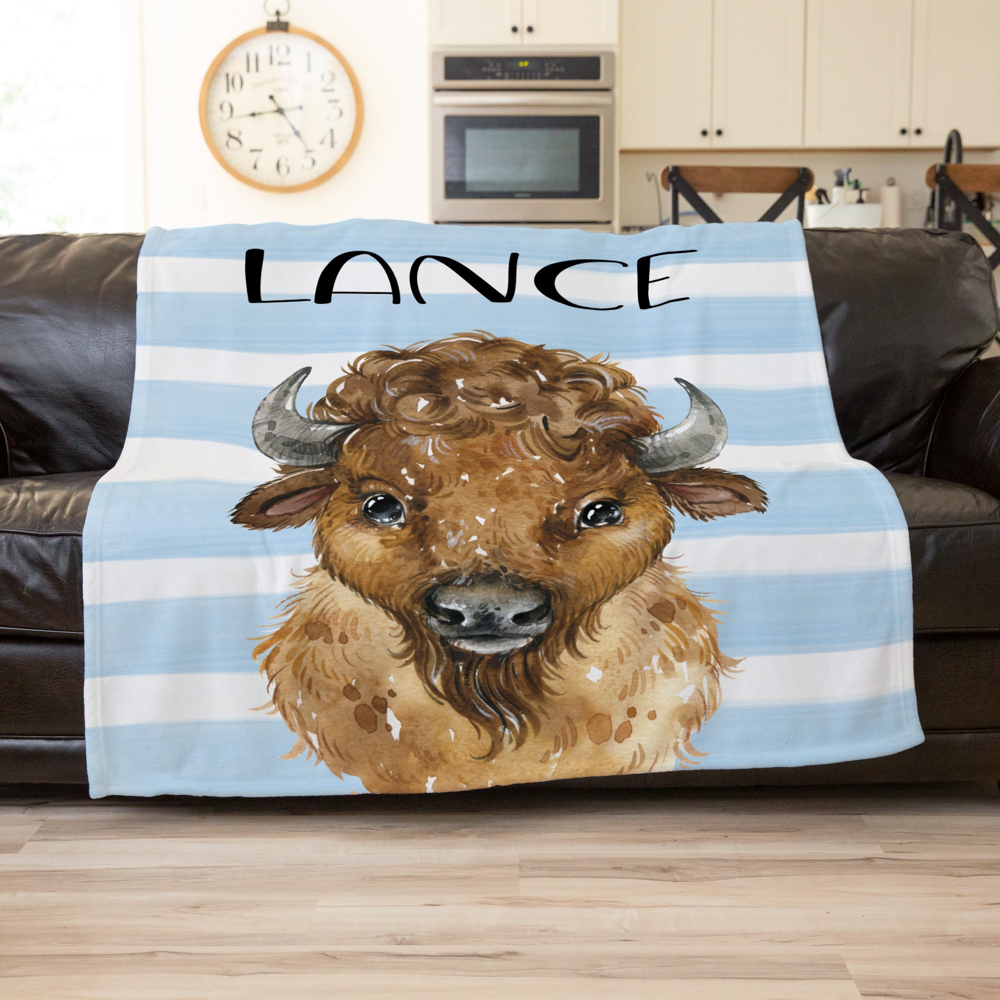 Bison Blanket Personalized Adult Throw Blanket Boho Buffalo Etsy